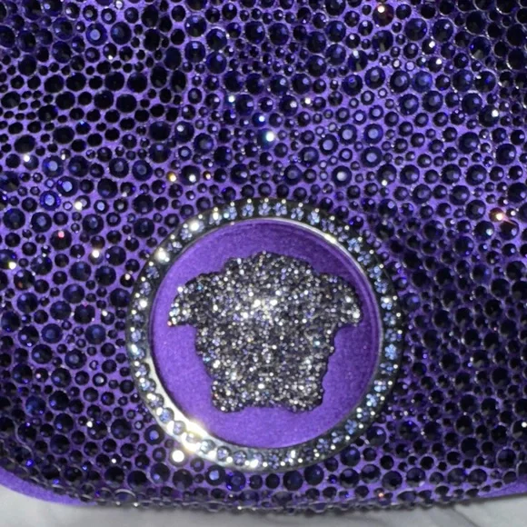 Versace Shimmering Purple crystal Medusa Shoulder Bag new with tags ✨ - Picture 2 of 5